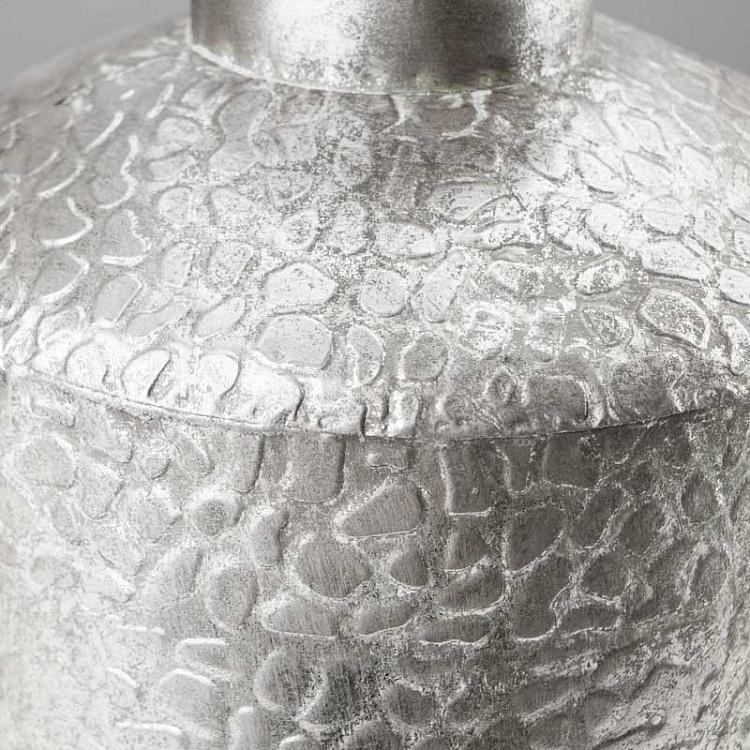 Металлическая ваза под серебро, L Decorative Metal Vase Silver Large