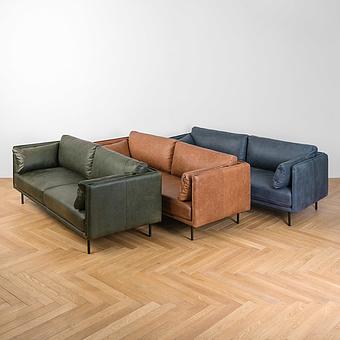 Трёхместный диван Rome 3 Seater натуральная кожа Chestnut Tan