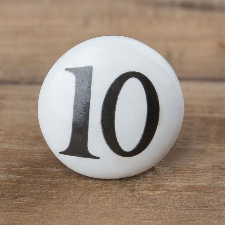 Мебельная ручка-кнопка Цифры 10 Number Knob 10