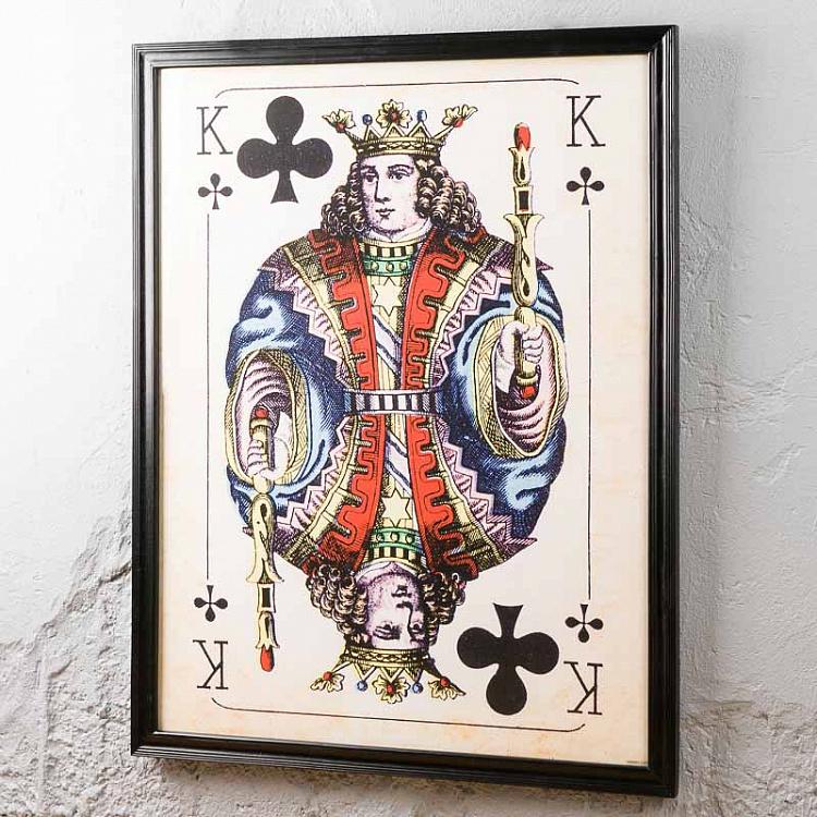 Картина-принт Трефовый Король Cards Konig Clubs
