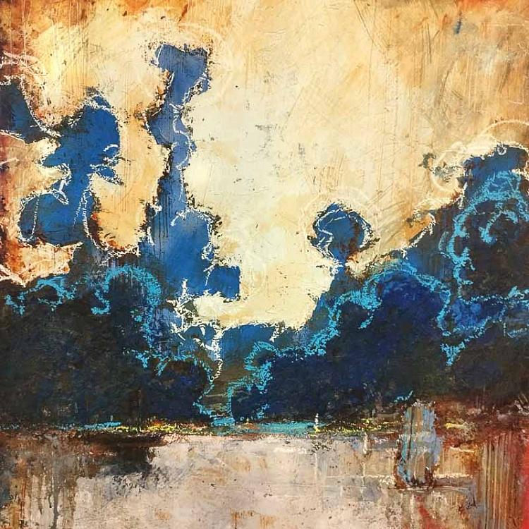 Абстрактная картина маслом На пристани On The Pier Painting