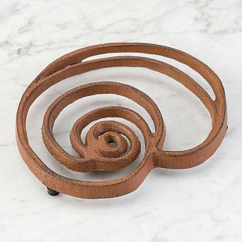 Round Shell Shaped Cast Iron Rusty Trivet