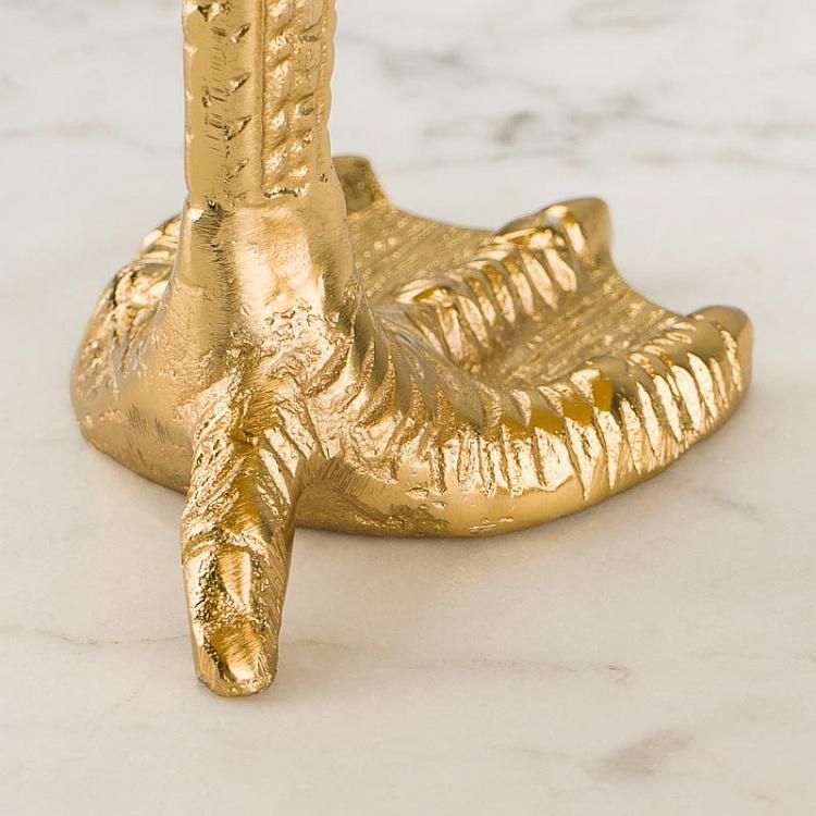 Круглый золотой поднос-тортовница на утиных ножках Duck Feet Tray Gold