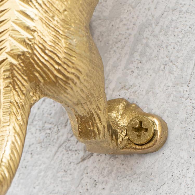 Крючок Лев золотой Coat Rack Lion Gold