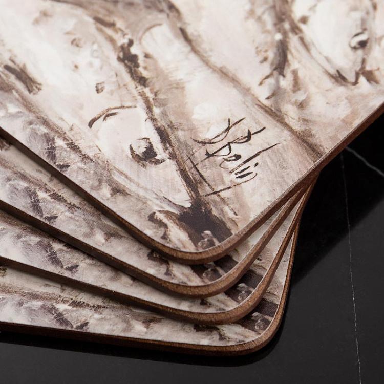 Набор из четырёх подставок под стаканы Рыбы Set Of 4 Coasters Fish