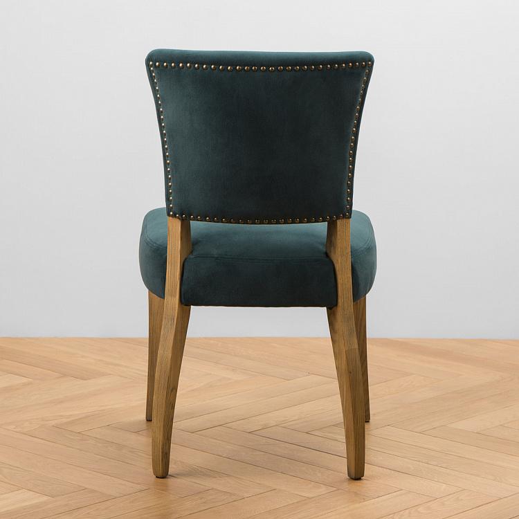 Стул Мами с заклёпками, светлые ножки Mami Dining Chair With Studs, Oak Brown