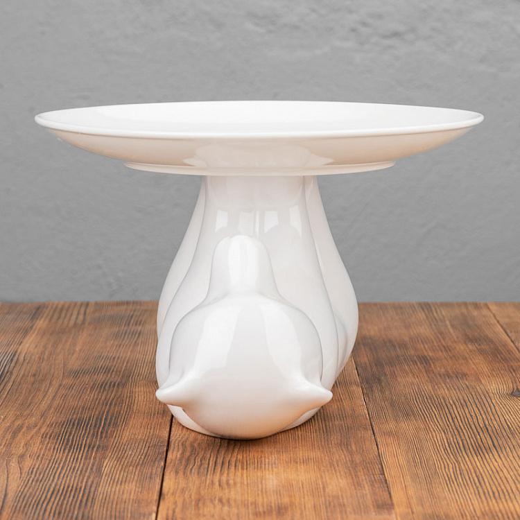 Сервировочная подставка-тортовница Медведь, L Decorative Plate Bear Large