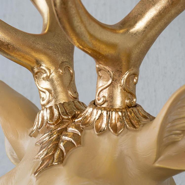 Новогоднее настенное украшение Голова Оленя Ornamental Deer Head Wall Display Brown/Burgundy 83 cm