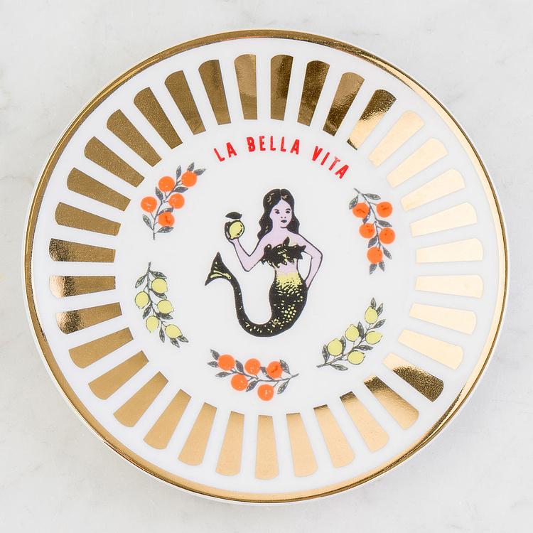 Тарелка для хлеба Хорошие воспоминания Русалочка Un Buon Ricordo Bread Plate Sirenetta