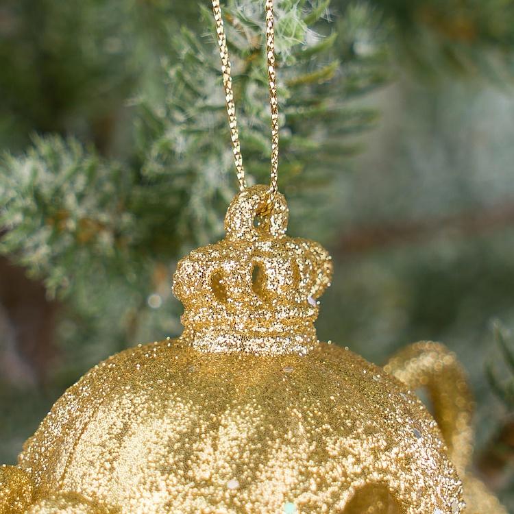 Ёлочная игрушка Тыквенная золотая карета Pumpkin Carriage Gold 12 cm