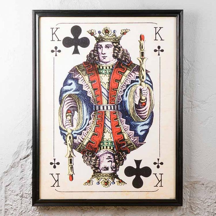 Картина-принт Трефовый Король Cards Konig Clubs