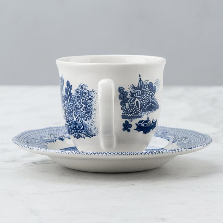 Чайная пара Голубая ива Blue Willow Tea Cup And Saucer