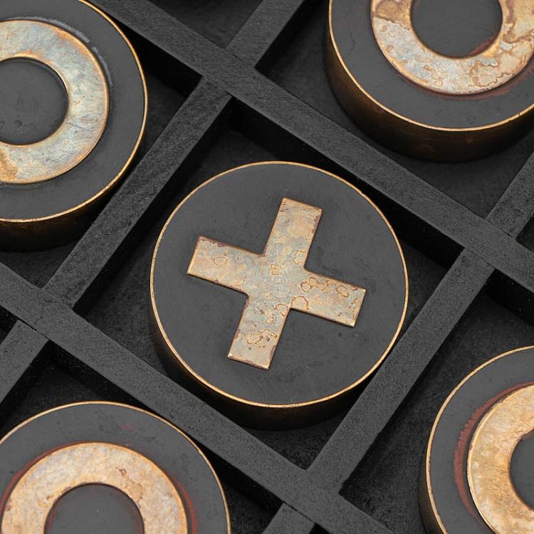Настольная игра Крестики-нолики с латунными фишками OXO Game Resin And Brass
