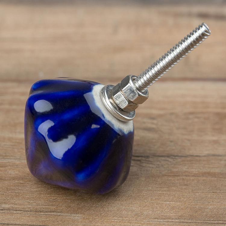 Мебельная ручка Бутон синий Bud Blue Knob