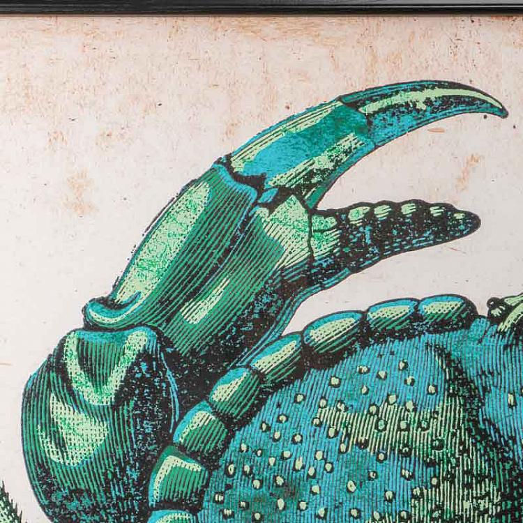 Картина-принт Краб, левая часть  Crab Left