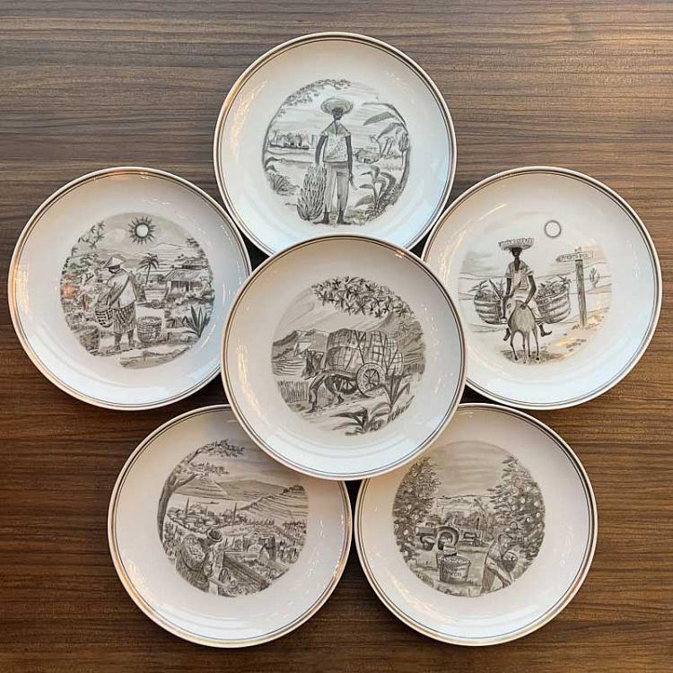 Винтажная тарелка Виноград, M Vintage Plate Grapes Medium