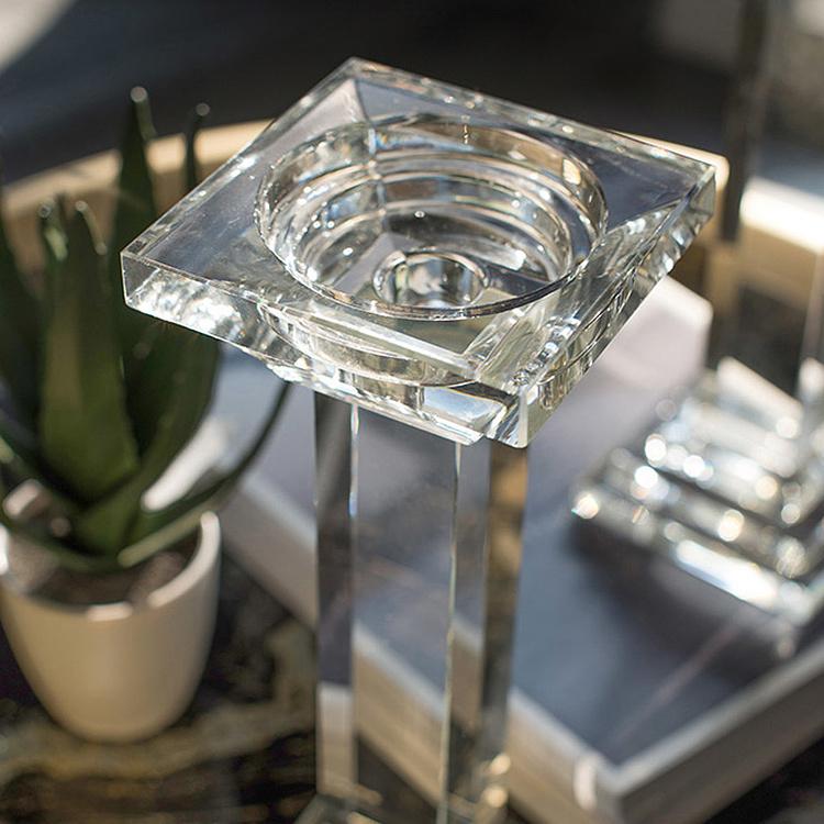 Хрустальный подсвечник Леон  Leon Crystal Pillar Candle Holder
