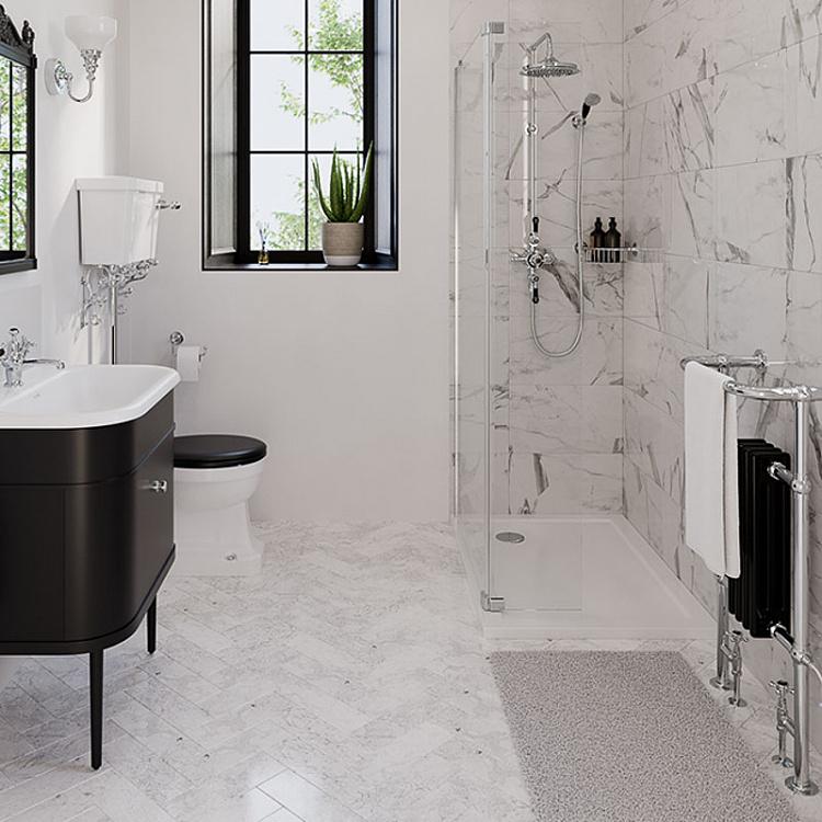 Угловая полка-решётка цвета хром, L Shelf Basket Corner Chrome Large