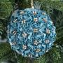 Ёлочная игрушка Flower Ball Blue 9 cm