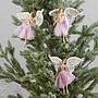 Набор из 3-х ёлочных игрушек Set Of 3 Tulle Big Wing Fairies White Purple 19 cm