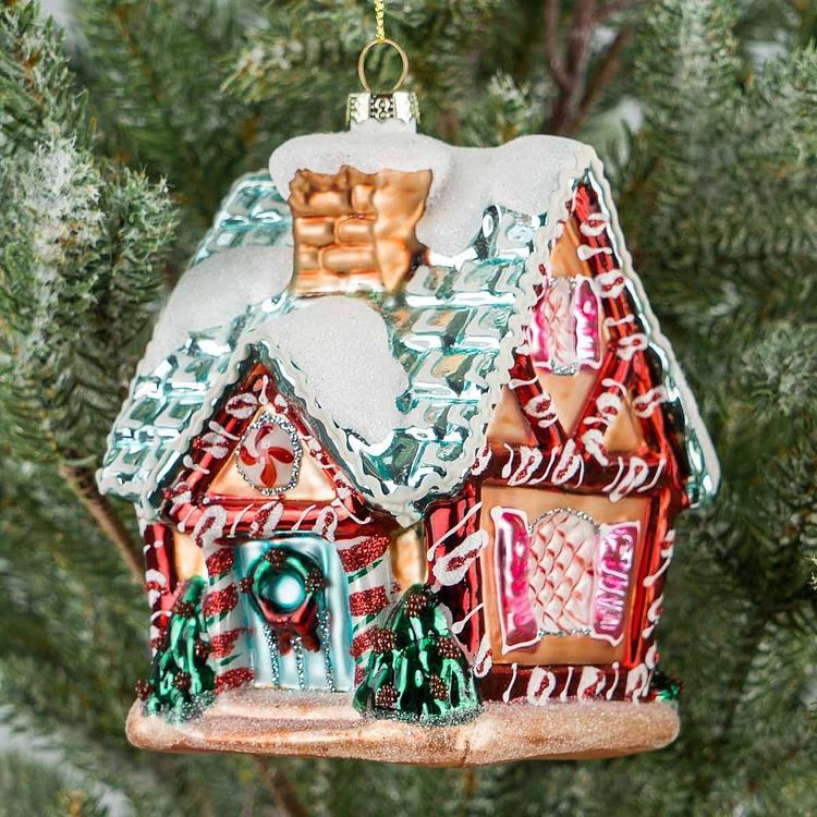 Ёлочная игрушка Новогодний пряничный домик New Years House 13,5 cm