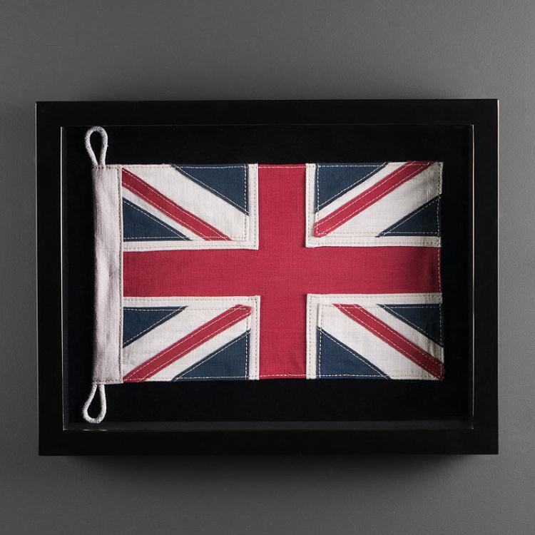 Флаг Великобритании за стеклом в раме, мини Shadow Box Flag UK Mini