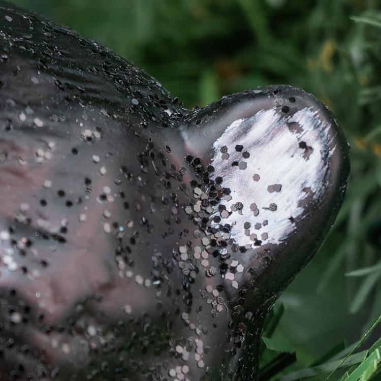 Набор из двух ёлочных игрушек Бурый и полярный медведи Set Of 2 Glass Bear Heads Black/White 10 cm