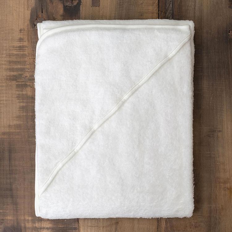 Белое детское банное полотенце Маршмеллоу 80x80 см Marshmallow Baby Wrap Towel White 80x80 cm