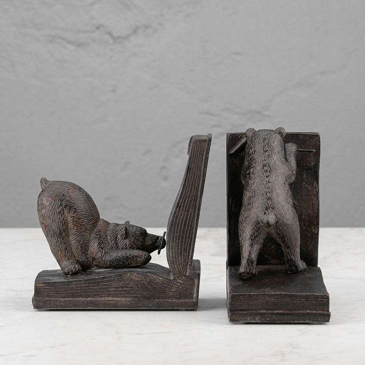 Набор из двух держателей для книг Медведи-детективы Bookend Detective Bears