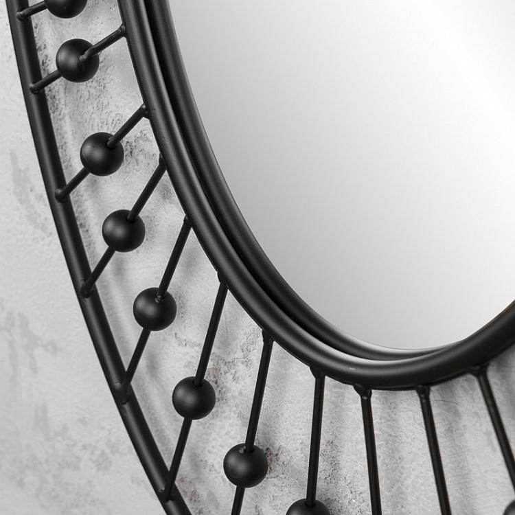 Настенное овальное зеркало Чёрный жемчуг Oval Mirror Black Pearls
