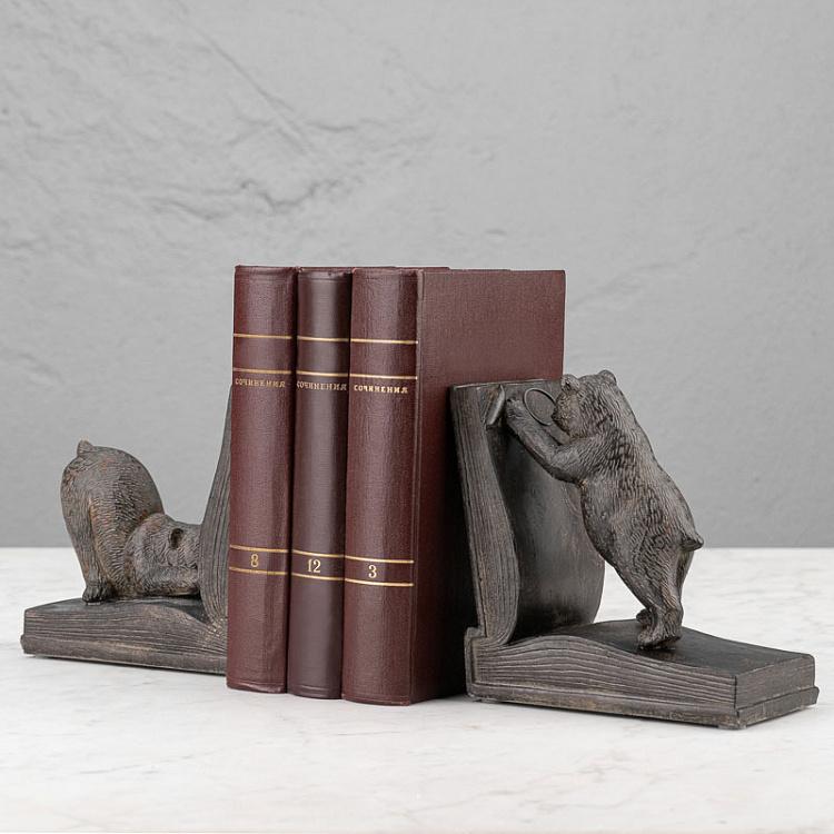 Набор из двух держателей для книг Медведи-детективы Bookend Detective Bears