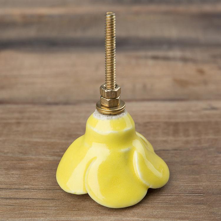 Мебельная ручка Жёлтая роза Yellow Rose Knob