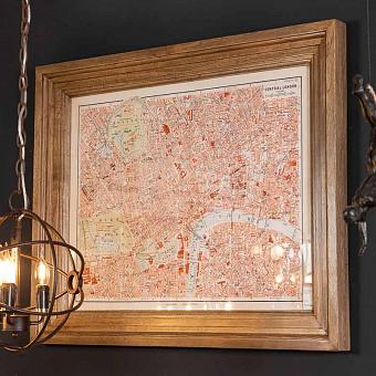 Classic Map London, Weathered Oak