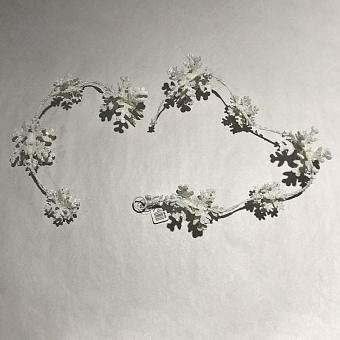 Glitter Snowflake Garland White 90 cm discount