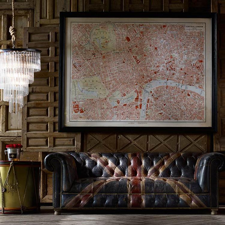 Картина-принт Карта Лондона, L Map London Large