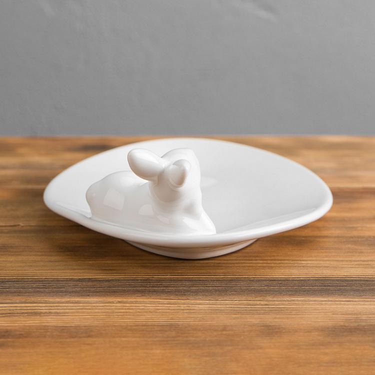 Овальное сервировочное блюдо Кролик Романтик Oval Serving Plate Rabbit Romantic