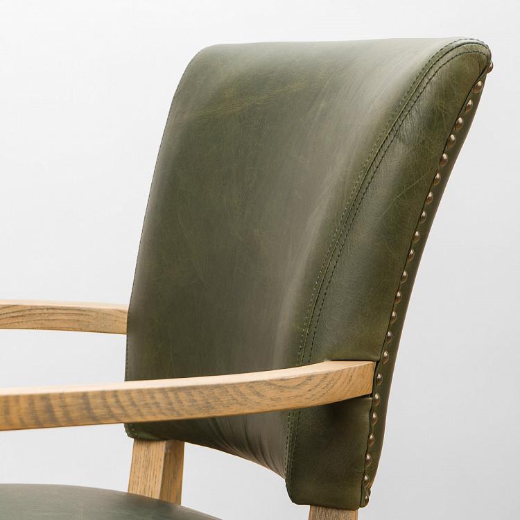 Стул Мами с подлокотниками, светлые ножки Mami Dining Chair With Arms, Oak Brown