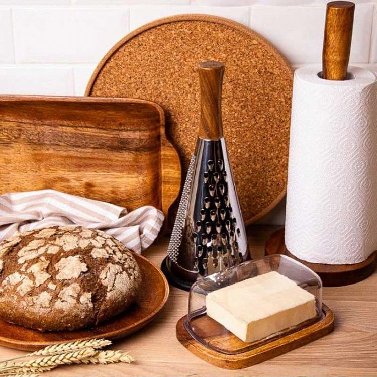 Деревянная маслёнка Органик Organic Butter Dish