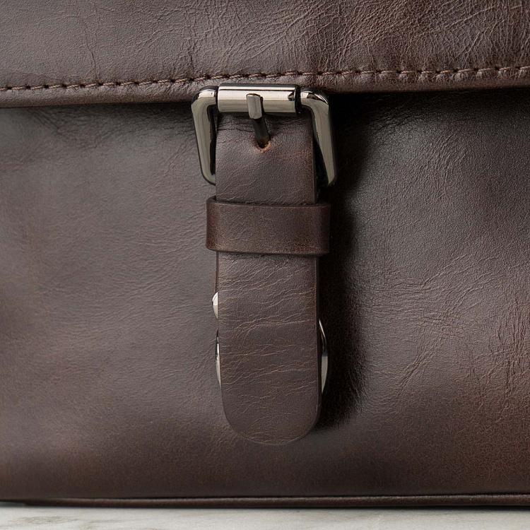 Кожаная мужская сумка-портфель Мессенджер Satchel Messenger Bag