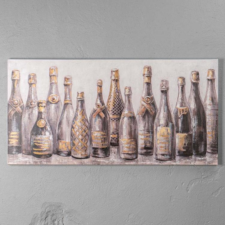Картина акрилом на холсте Шампанское Canvas Acrylic Painting Champagne