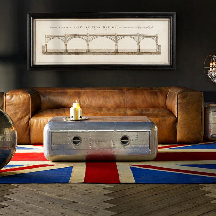 Картина-принт Железный мост со светлым фоном, L Architectural Iron Bridge Natural Large