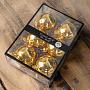 Набор из 6-ти ёлочных игрушек Set Of 6 Glass Uni Balls Box Shiny Gold 7 cm