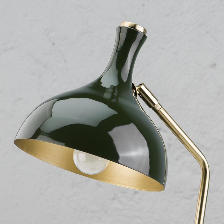 Оливково-золотая настольная рабочая лампа Olive Green And Gold Desk Lamp