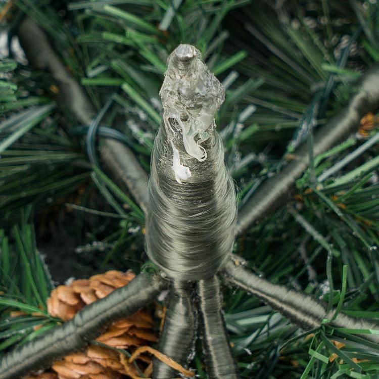 Новогоднее украшение с подсветкой Снег на ёлке, S 35 Led Light Flock Pine Snowflake Battery Operated 40 cm