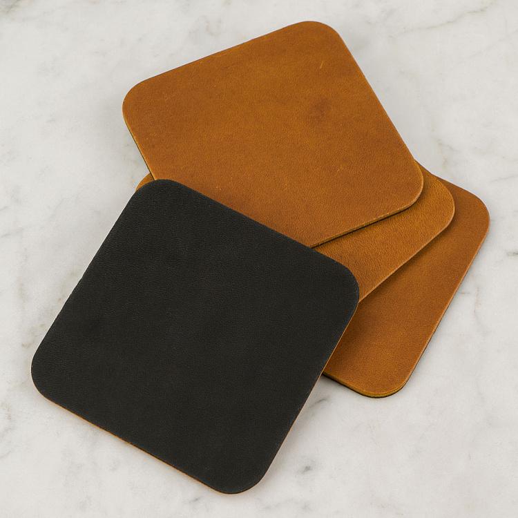 Набор из пяти квадратных подставок под стаканы и чайник Карамель Олд Set Of 5 Square Coasters Caramel Old