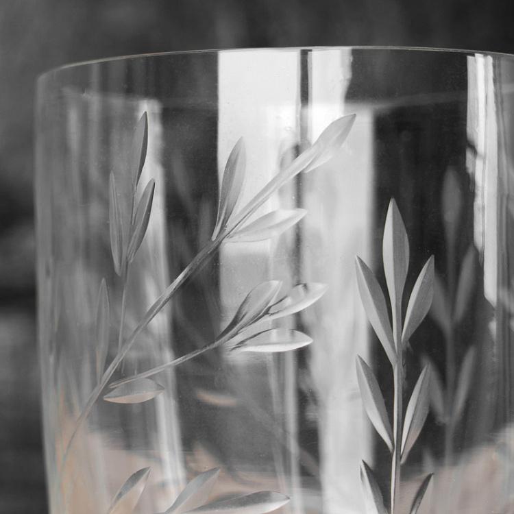 Стакан для зубных щеток с узором Листва Leaves Engraved Tooth Glass Tumbler