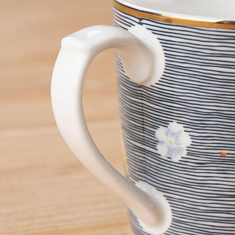 Кружка в полоску Полночь Midnight Pinstripe Mug