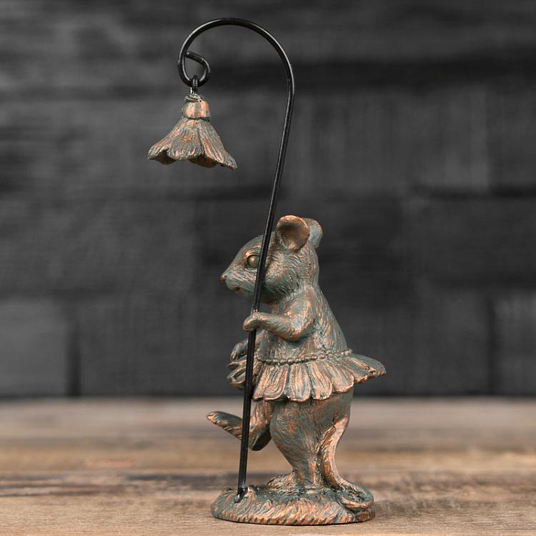 Набор из трёх статуэток Мыши с цветками Set Of 3 Small Mouses With Flowers