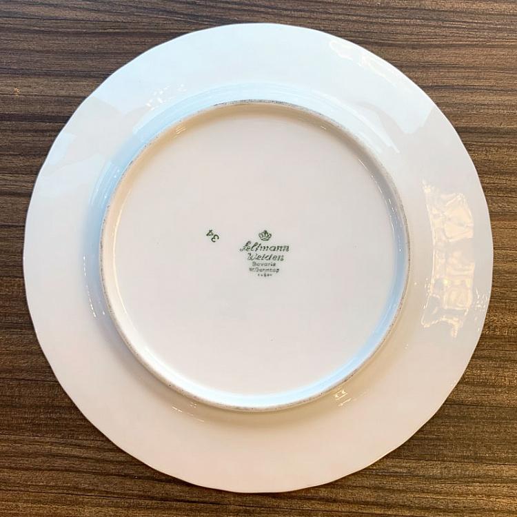 Винтажная тарелка Голубые розы, M Vintage Plate Blue Roses Medium