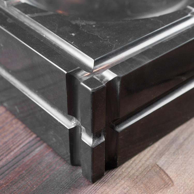 Чёрная мраморная пепельница Нестор Ashtray Nestor, Black Marble